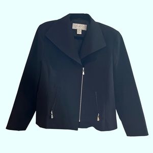 Doncaster Zip-Up Blazer Style Women’s Black Jacket - Size 14 (L)